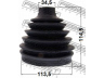 FEBEST 0415P-V97WR gofruotoji membrana, kardaninis velenas 
 Ratų pavara -> Gofruotoji membrana
3715A142