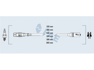 FAE 85878 uždegimo laido komplektas 
 Kibirkšties / kaitinamasis uždegimas -> Uždegimo laidai/jungtys
078 905 401, 078 905 531 A