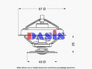 AKS DASIS 750909N termostatas, aušinimo skystis 
 Aušinimo sistema -> Termostatas/tarpiklis -> Thermostat
98424854, 98433497