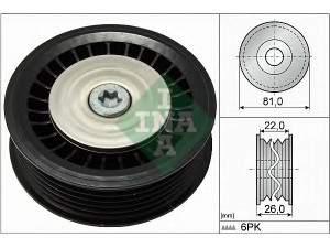 INA 532 0678 10 kreipiantysis skriemulys, V formos rumbuotas diržas 
 Diržinė pavara -> V formos rumbuotas diržas/komplektas -> Laisvasis/kreipiamasis skriemulys
607 200 02 70, 11751-00Q0B, 11927-00Q0D