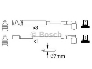 BOSCH 0 986 357 063 uždegimo laido komplektas 
 Kibirkšties / kaitinamasis uždegimas -> Uždegimo laidai/jungtys
1282095, 1612528, 1612591, 90421699