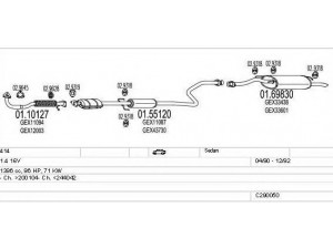 MTS C290050003505 išmetimo sistema 
 Išmetimo sistema -> Išmetimo sistema, visa