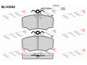 FTE BL1435A2 stabdžių trinkelių rinkinys, diskinis stabdys 
 Techninės priežiūros dalys -> Papildomas remontas
0060765018, 0060778098, 0060778676