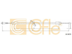 COFLE 10.9870 trosas, stovėjimo stabdys 
 Stabdžių sistema -> Valdymo svirtys/trosai
9064205885, A9064205885