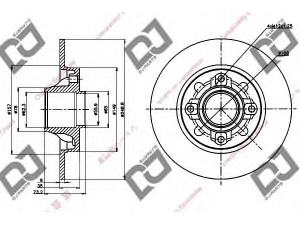 DJ PARTS BD1311 stabdžių diskas 
 Stabdžių sistema -> Diskinis stabdys -> Stabdžių diskas
424965, 424966
