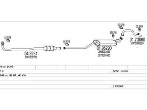 MTS C130095003106 išmetimo sistema 
 Išmetimo sistema -> Išmetimo sistema, visa