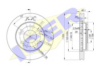 ICER 78BD8110-2 stabdžių diskas
MB 668 108