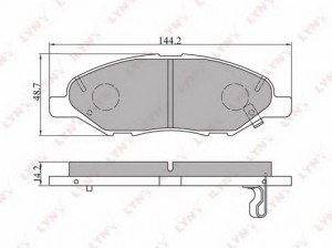 LYNXauto BD-5707 stabdžių trinkelių rinkinys, diskinis stabdys 
 Techninės priežiūros dalys -> Papildomas remontas
41060-AX085, 41060-RN22A, AY040-NS110