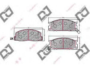 DJ PARTS BP1565 stabdžių trinkelių rinkinys, diskinis stabdys 
 Techninės priežiūros dalys -> Papildomas remontas
AY040-TY011, AY040TY011, 04465-28050