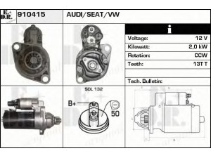 EDR 910415 starteris 
 Elektros įranga -> Starterio sistema -> Starteris
02M911024C, 02M911024CX, 02M911024S