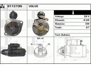 EDR 911370N starteris
243007, 4785541, 4880691