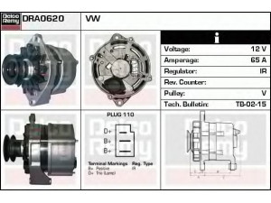 DELCO REMY DRA0620 kintamosios srovės generatorius 
 Elektros įranga -> Kint. sr. generatorius/dalys -> Kintamosios srovės generatorius
036903017X, 068903023N, 068903025A
