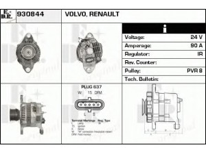 EDR 930844 kintamosios srovės generatorius
A004TR5392, A004TR5392ZT, A4TR5392