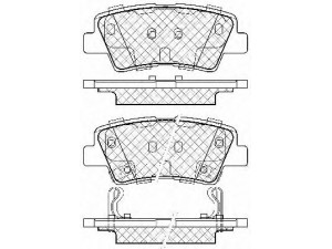 BSF 20057 stabdžių trinkelių rinkinys, diskinis stabdys 
 Techninės priežiūros dalys -> Papildomas remontas
48413341A0, 583022EA31, 583023KA31