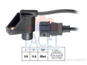 FACET 9.0243 jutiklis, skirstomojo veleno padėtis 
 Elektros įranga -> Jutikliai
62 38 350, 46 21 363, 90 510 657