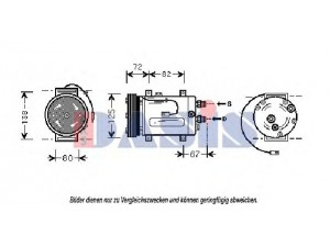 AKS DASIS 853650N kompresorius, oro kondicionierius 
 Oro kondicionavimas -> Kompresorius/dalys
8D0260805D, 8D0260805F