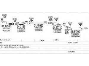 MTS C380165002968 išmetimo sistema 
 Išmetimo sistema -> Išmetimo sistema, visa