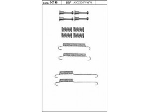 BSF 00719 priedų komplektas, stovėjimo stabdžių trinkelės 
 Stabdžių sistema -> Rankinis stabdys