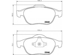 HELLA 8DB 355 009-111 stabdžių trinkelių rinkinys, diskinis stabdys 
 Techninės priežiūros dalys -> Papildomas remontas
410607716R, 7701206747, 7701207615