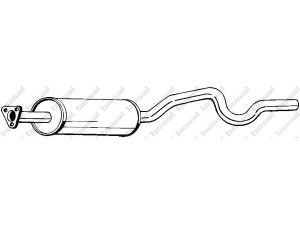 BOSAL 281-075 vidurinis duslintuvas 
 Išmetimo sistema -> Duslintuvas
8 52 095, 8 52 858, 90281773, 8 52 095