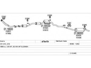 MTS C110445009540 išmetimo sistema 
 Išmetimo sistema -> Išmetimo sistema, visa