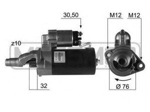 MESSMER 220206 starteris 
 Elektros įranga -> Starterio sistema -> Starteris
059 911 023 H, 059 911 023 HX