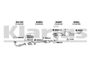 KLARIUS 570049U išmetimo sistema 
 Išmetimo sistema -> Išmetimo sistema, visa