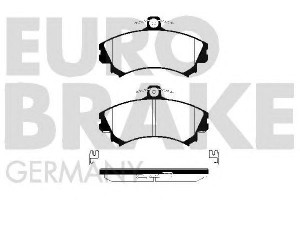 EUROBRAKE 5502229977 stabdžių trinkelių rinkinys, diskinis stabdys 
 Techninės priežiūros dalys -> Papildomas remontas
3345670, 33456708, MR235557, MR249241