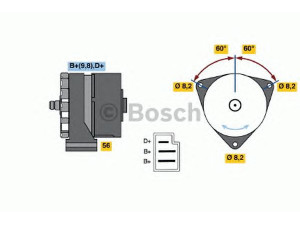 BOSCH 0 120 489 506 kintamosios srovės generatorius 
 Elektros įranga -> Kint. sr. generatorius/dalys -> Kintamosios srovės generatorius
612 17 10 501 000, 02913096, 12153777