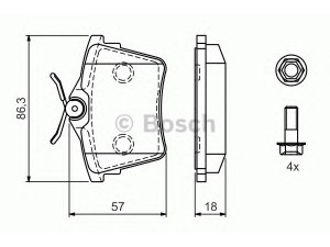 BOSCH 0 986 494 095 stabdžių trinkelių rinkinys, diskinis stabdys 
 Techninės priežiūros dalys -> Papildomas remontas
4252 79, 4253 26, 4254 04, 4254 21