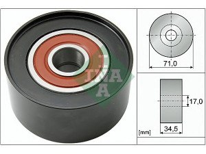 INA 532 0542 10 kreipiantysis skriemulys, V formos rumbuotas diržas 
 Diržinė pavara -> V formos rumbuotas diržas/komplektas -> Laisvasis/kreipiamasis skriemulys
RF5D-15-940A