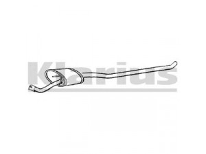 KLARIUS 260345 vidurinis duslintuvas 
 Išmetimo sistema -> Duslintuvas
852189, 90183288, 852189, 90183288