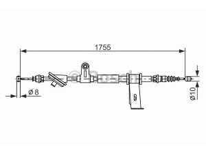 BOSCH 1 987 477 111 trosas, stovėjimo stabdys 
 Stabdžių sistema -> Valdymo svirtys/trosai
50500558, 50505371, 50500558, 50505371