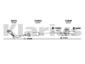 KLARIUS 960384U išmetimo sistema 
 Išmetimo sistema -> Išmetimo sistema, visa