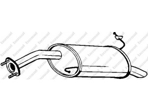 BOSAL 165-287 galinis duslintuvas 
 Išmetimo sistema -> Duslintuvas
28730-1C020, 28730-1C025, 28730-1C060