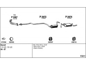 FENNO FO011 išmetimo sistema 
 Išmetimo sistema -> Išmetimo sistema, visa