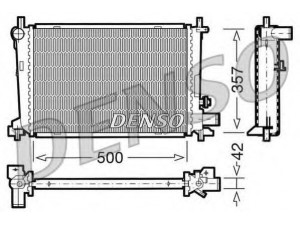 DENSO DRM10040 radiatorius, variklio aušinimas 
 Aušinimo sistema -> Radiatorius/alyvos aušintuvas -> Radiatorius/dalys
1012955, 96FB8005GE, 1E1615200