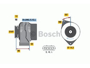 BOSCH 0 986 041 180 kintamosios srovės generatorius 
 Elektros įranga -> Kint. sr. generatorius/dalys -> Kintamosios srovės generatorius
27060 0B010