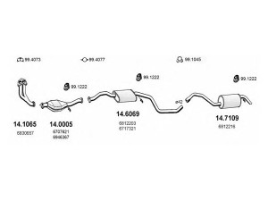 ASSO ART1085 išmetimo sistema 
 Išmetimo sistema -> Išmetimo sistema, visa