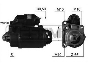 ERA 220150 starteris 
 Elektros įranga -> Starterio sistema -> Starteris
M2T48381, M3T32989, 00 00 434 120