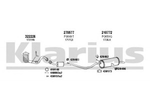 KLARIUS 631012E išmetimo sistema 
 Išmetimo sistema -> Išmetimo sistema, visa