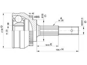 OPEN PARTS CVJ5269.10 jungčių komplektas, kardaninis velenas 
 Ratų pavara -> Sujungimai/komplektas
3910060Y10, 3910060Y15, 3910061Y16