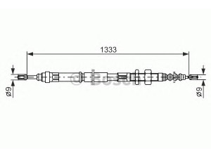 BOSCH 1 987 477 440 trosas, stovėjimo stabdys 
 Stabdžių sistema -> Valdymo svirtys/trosai
4745 G6, 4745 J5, 4745 G6, 4745 J5