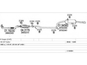 MTS C130064002357 išmetimo sistema 
 Išmetimo sistema -> Išmetimo sistema, visa