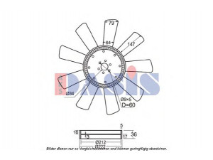 AKS DASIS 138095N ventiliatoriaus ratas, variklio aušinimas
3522003523, A3522003523