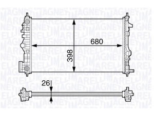 MAGNETI MARELLI 350213141400 radiatorius, variklio aušinimas 
 Aušinimo sistema -> Radiatorius/alyvos aušintuvas -> Radiatorius/dalys
1 300 290, 13 24 1724, 1300290
