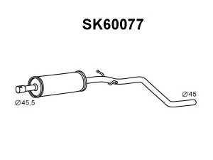 VENEPORTE SK60077 priekinis duslintuvas 
 Išmetimo sistema -> Duslintuvas
1K0253209P