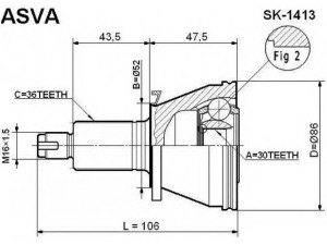 ASVA SK-1413 jungčių komplektas, kardaninis velenas 
 Ratų pavara -> Sujungimai/komplektas
6Q0498099D, 6Q0498099DX