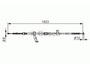 BOSCH 1 987 482 297 trosas, stovėjimo stabdys 
 Stabdžių sistema -> Valdymo svirtys/trosai
46420 20570