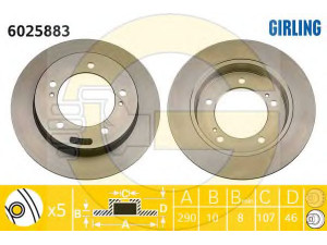 GIRLING 6025883 stabdžių diskas 
 Stabdžių sistema -> Diskinis stabdys -> Stabdžių diskas
5521160A00, 5521160A00000, 5521160A01